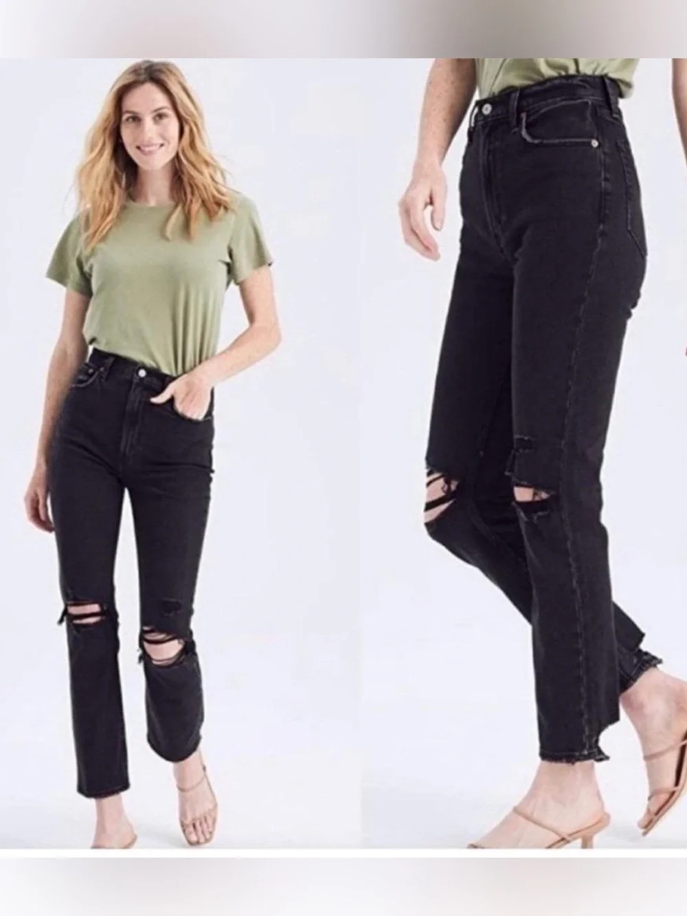 Abercrombie & Fitch The ankle straight ultra high-rise curve love 25R